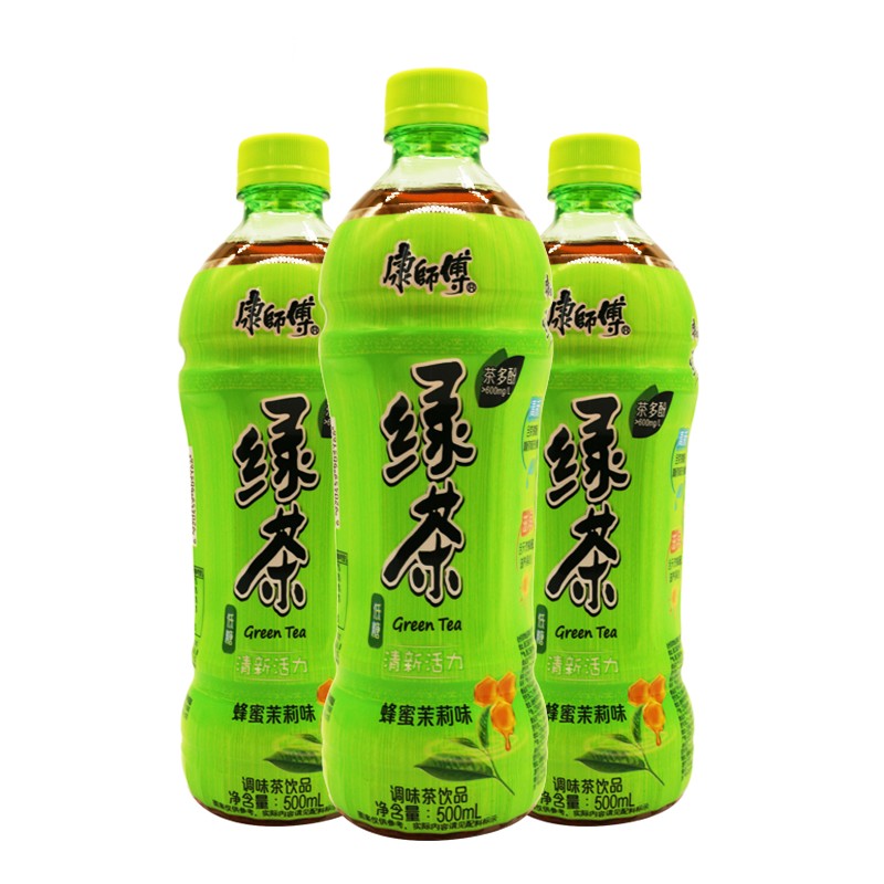 康师傅绿茶蜂蜜茉莉味低糖 500ml*15瓶装整箱茶饮料 清新活力 调味茶饮品 夏季饮品高清大图