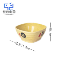 万允 密胺中式螺纹面碗4.3寸四方碗/个(4.3寸四方碗)