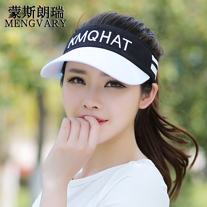 蒙斯朗瑞运动棒球帽子女韩版夏天防晒空顶鸭舌帽女士户外遮阳网球太阳