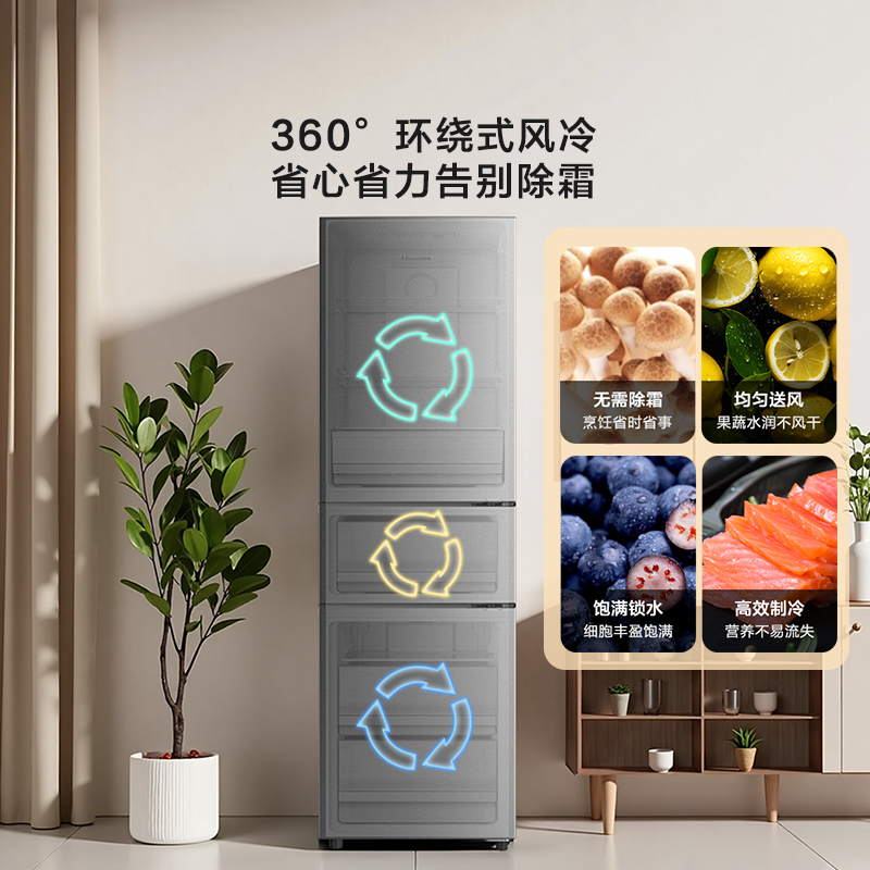 海信冰箱BCD-221S2RNKD凯撒银高清大图