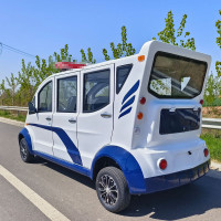 德武军恒电动巡逻车三排8座全封闭四轮观光车4000瓦+72v150ah*9只铅酸电池刹车助力方向助力