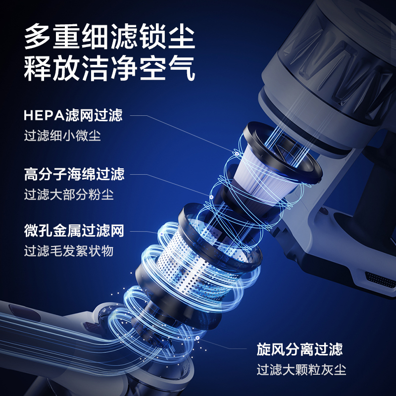 苏泊尔 (SUPOR )无线吸尘器家用吸拖一体机擦地拖地机手持洗地机宠物猫毛狗毛家庭车载适用VCS63S-C8 PRO