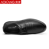 奥康皮鞋男商务休闲鞋男士皮鞋气垫后跟舒适低帮鞋中年爸爸鞋