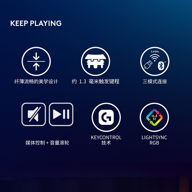 罗技G G915X无线 无线键盘TKL蓝牙RGB机械游戏充电式键盘无线机械高清大图