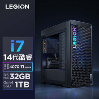 联想(Lenovo)拯救者刃7000K 游戏台式电脑主机 14代i7-14650HX RTX4070Tisuper 16GB显卡 32G内存 DDR5 1T固态硬盘 Win11