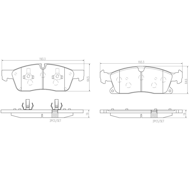布雷博(brembo)前刹车片.陶瓷P50108N适用于奔驰GL,GLS,GLE,M