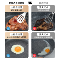 荣事达(Royalstar)24cm火红点麦饭石深煎锅煎炒两用不粘锅家用平底炒菜锅电磁炉燃气通用RA11221301