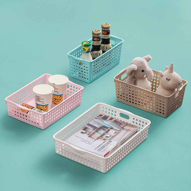 茶花 31*22*9CM L号 圆点收纳筐储物筐 2896高清大图