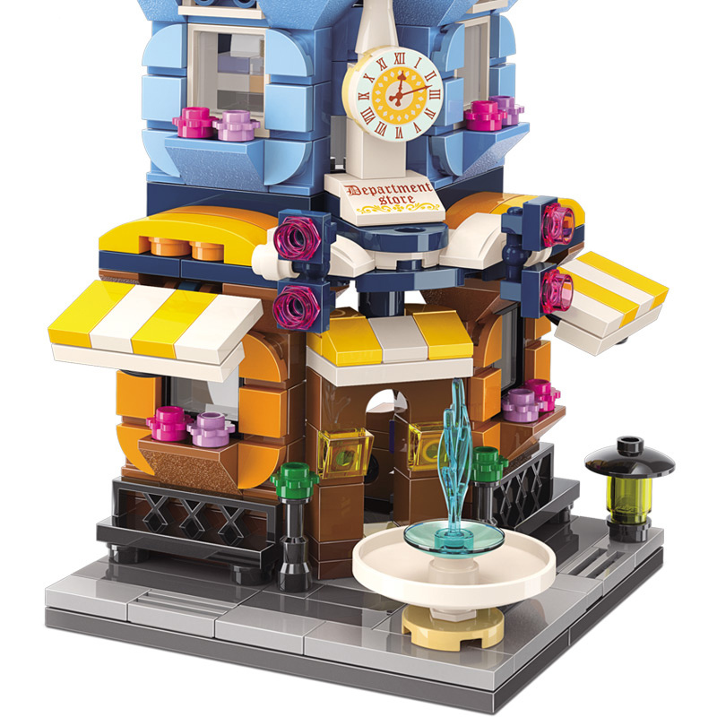 启蒙城市街景系列积木男女孩建筑拼装兼容乐高玩具遇见咖啡店332片