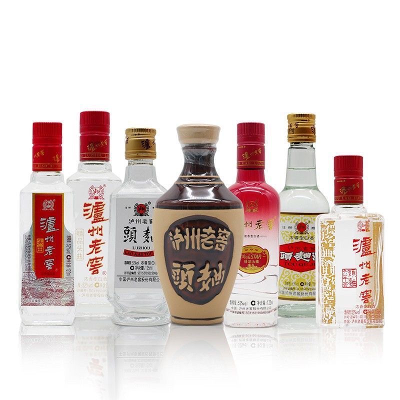 泸州老窖 52度泸州老窖头曲60周年纪念125ml*7瓶 浓香型白酒高清大图