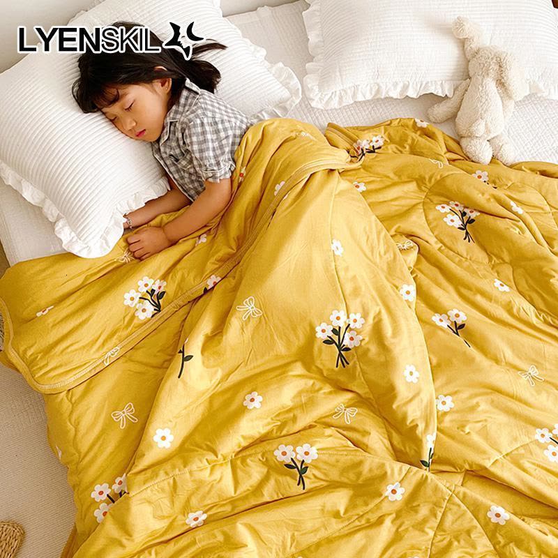 美帮汇夏季夏被水洗空调被夏凉被韩版针织棉学生宿舍单双人薄被子被芯图片