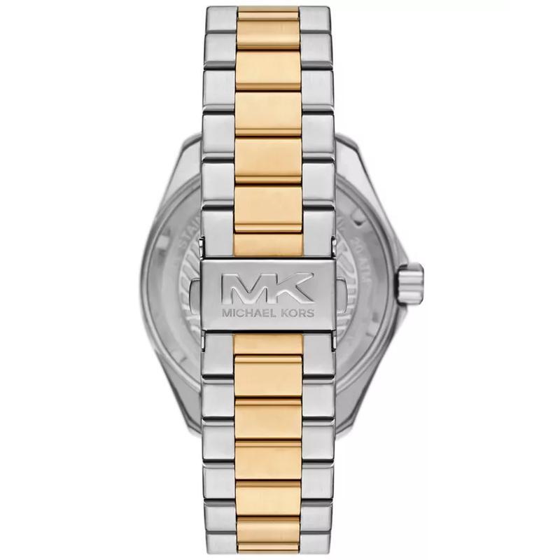 Michael Kors 男士航海系列三指针双色不锈钢腕表 双色不锈钢手表 蓝盘腕表
