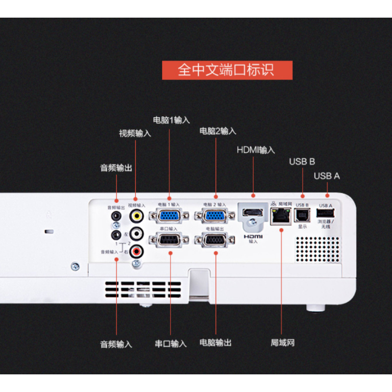 松下(Panasonic) PT-WX3400商务投影机家用高清投影仪支持1080p 官方标配