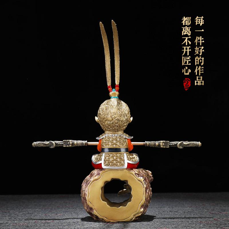 家柏饰(CORATED)齐天大圣铜摆件斗战胜佛孙悟空车载装饰客厅办公室桌面铜工艺品高清大图