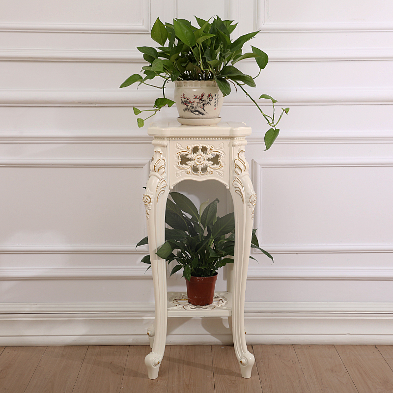 皇豹欧式客厅白色花架客厅阳台多层多功能室内落地创意绿萝花几花盆架