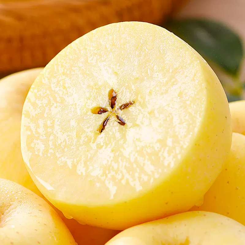 [熊猫鸟]辽宁黄元帅苹果 净重4.7斤 中果 单果75-80mm 脆甜可口高清大图