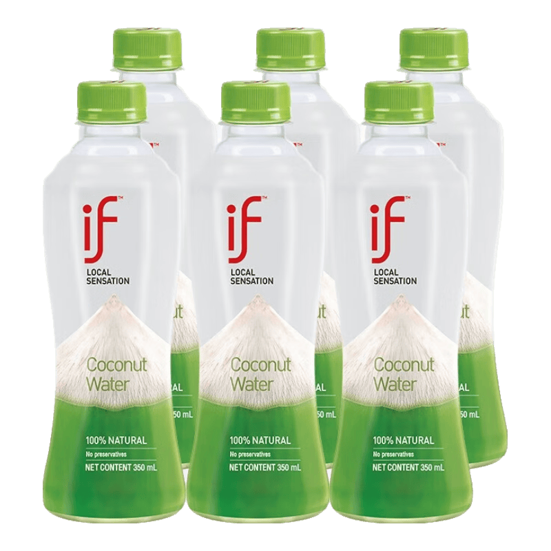 IF100%天然椰子水泰国原装进口饮料350ml*12瓶整箱装高清大图
