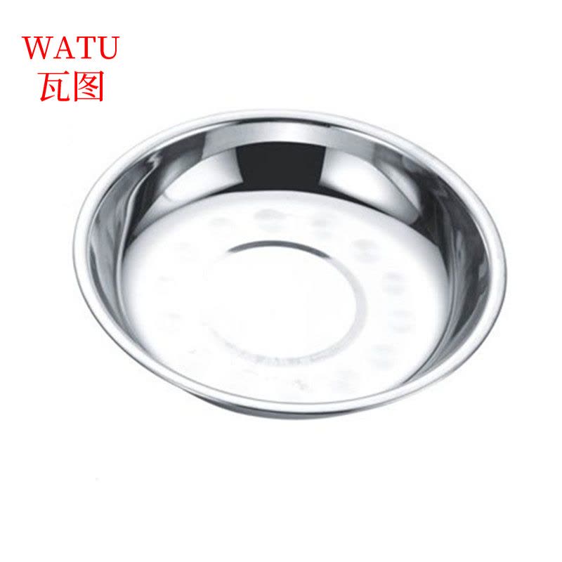 瓦图 不锈钢圆盘 菜盘 烧烤盘 18CM 10个装图片