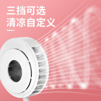 志高(CHIGO)挂脖风扇小风扇便携式随身小型迷你usb充电型懒人宿舍办公室桌面上可爱网红手持电风扇C8-6(B)粉色