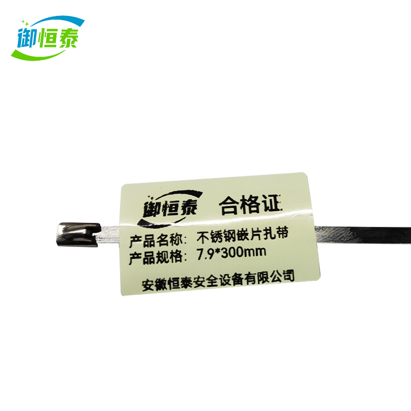 御恒泰不锈钢嵌片扎带7.9*300mm/条高清大图