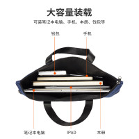 得力(deli)双层事务包/拉链袋 手提袋商务会议公文包 P05840