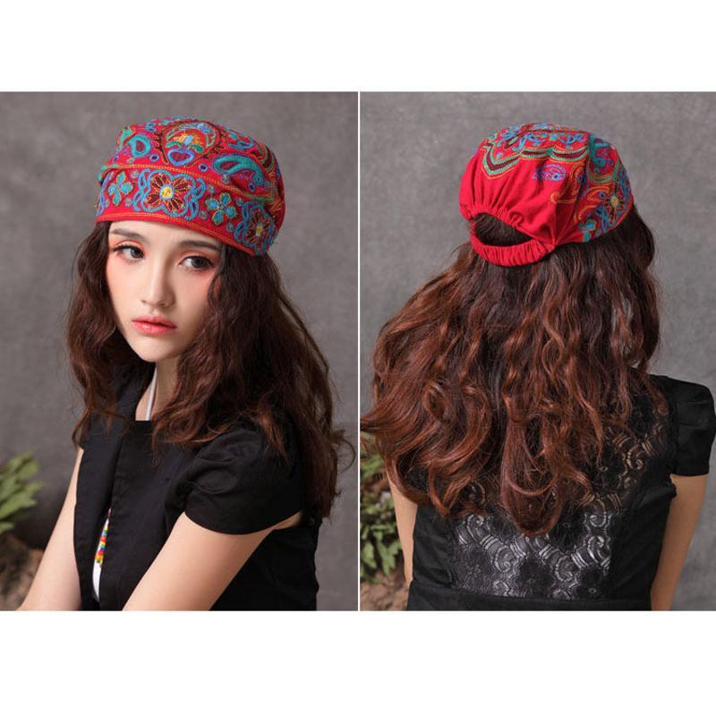 风发饰刺绣花棉麻布艺发带包头帽子妈妈遮白发宽头巾发箍发套>800_800
