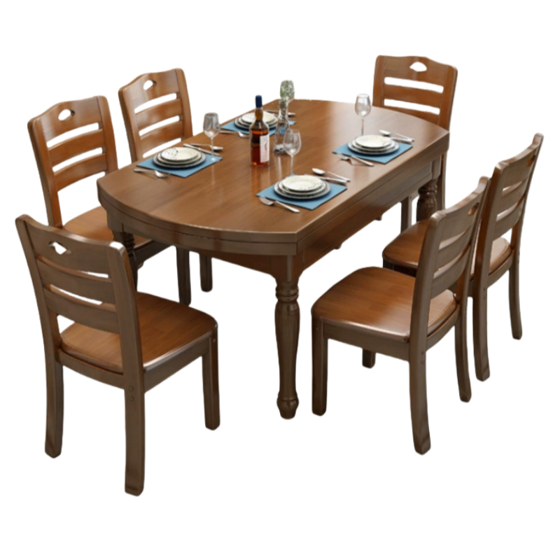 华立伟餐桌椅一桌六椅套高清大图