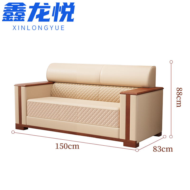 鑫龙悦办公沙发双人位个高清大图