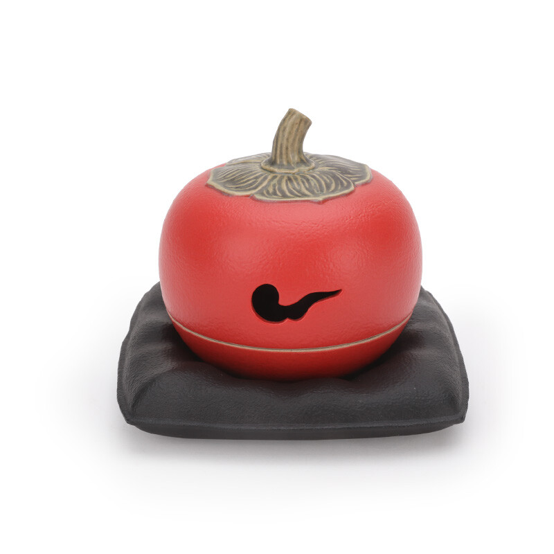 万仟堂(EDENUS)水果茶具柿子摆件 陶制香薰 事事如意·香薰