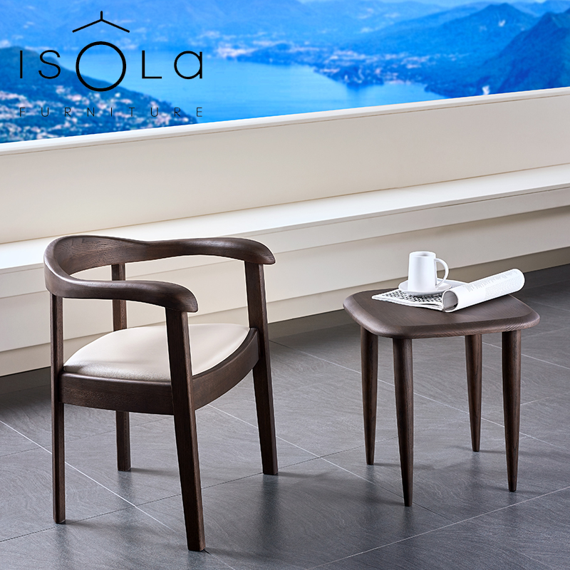 华鹤家具isola系列简约实用意式现代扶手椅敏光椅 hq6411参数配置_规