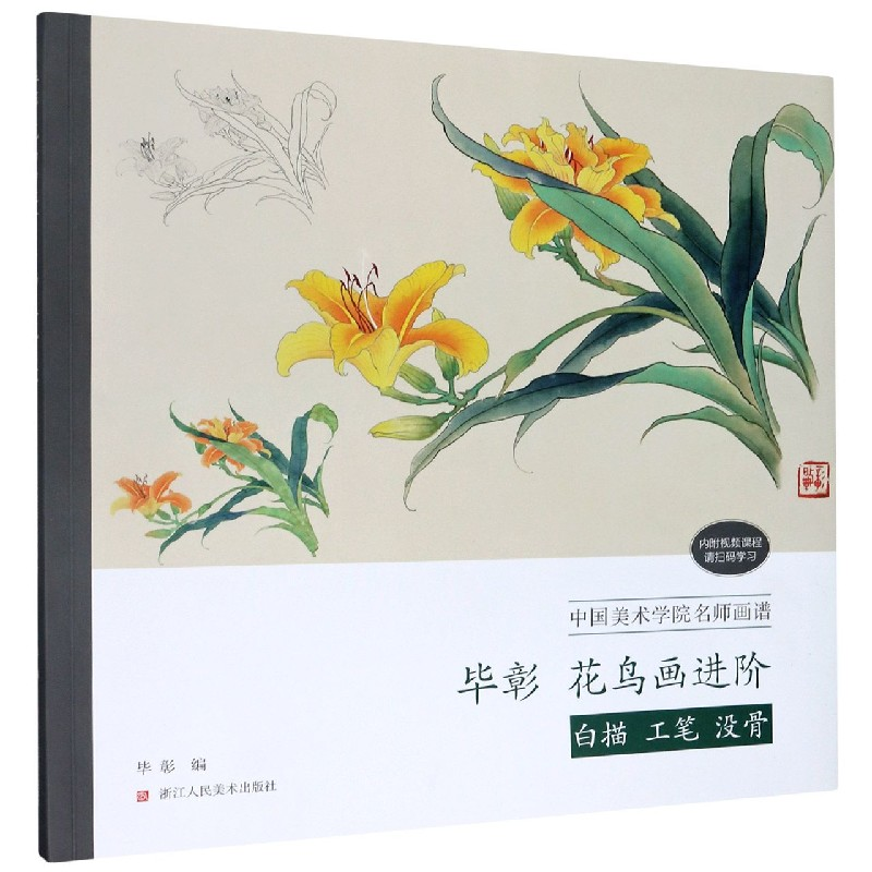 音像彰花鸟画进阶(白描工笔没骨)/中国美术学院名师画谱彰