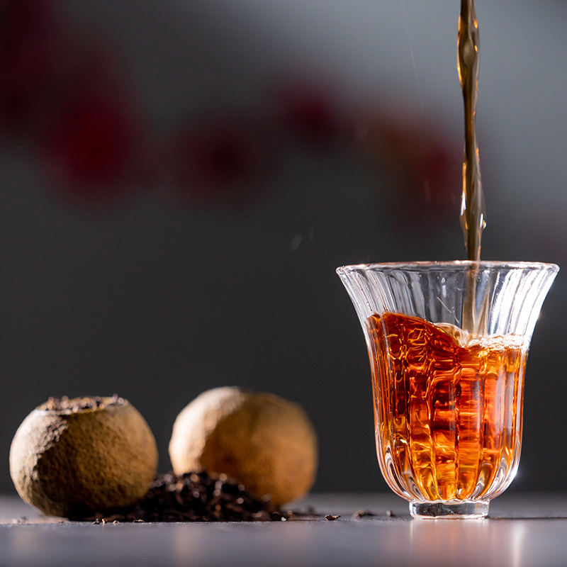 雍双堂 中国色故宫美文创盒 生晒新会小青柑熟普洱茶年货盒 180克 夏陈香高清大图