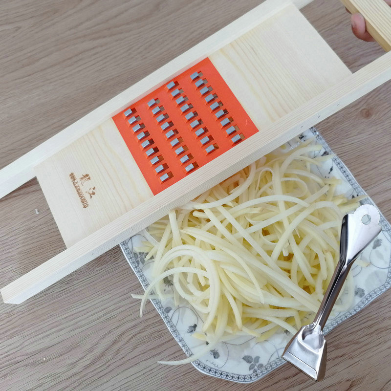土豆丝檫子家用器擦丝神器插丝板厨房搜子切丝插菜神器擦菜器 敬平 龙江4毫米粗丝款【赠削皮器】