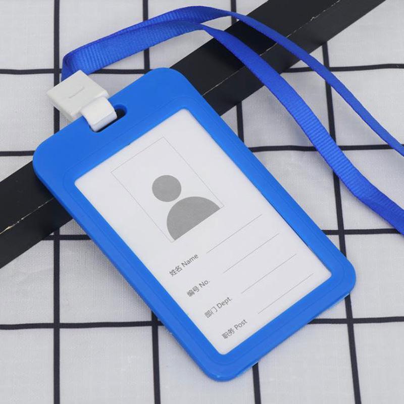 10个装ic卡套双面透明工作牌竖款横款工作证胸卡塑料展会牌饭卡套竖款