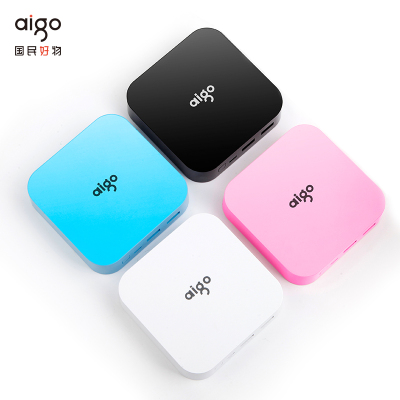 爱国者（aigo）10000毫安 OL10000 双USB输出 通用便携迷你 聚合物锂离子电芯移动电源/充电宝 白色
