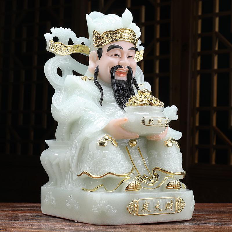 美帮汇玉爷佛像家用店铺供奉请文像客厅贡奉套装才神高清大图