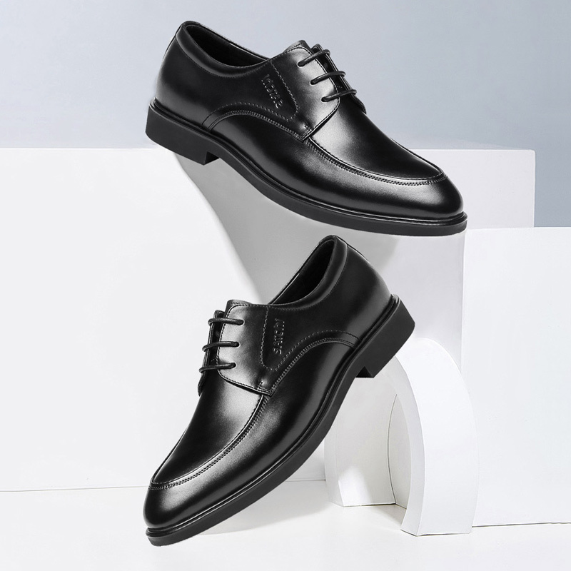 satchi沙驰真皮皮鞋男潮流百搭真皮正品商务正装系带办公皮鞋