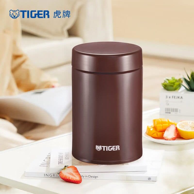 虎牌(tiger) 保温杯多功能真空焖烧杯不锈钢保温汤杯MCH-A75C 750ML [白/棕]图片