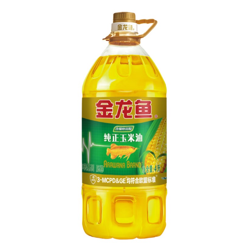 金龙鱼食用油 纯正玉米油4L高清大图