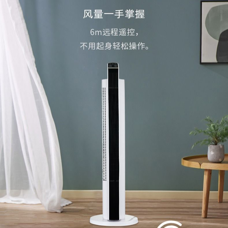 TCL塔扇家用电风扇落地式台扇遥控定时摇头立式无叶风扇 机械款-S 白色