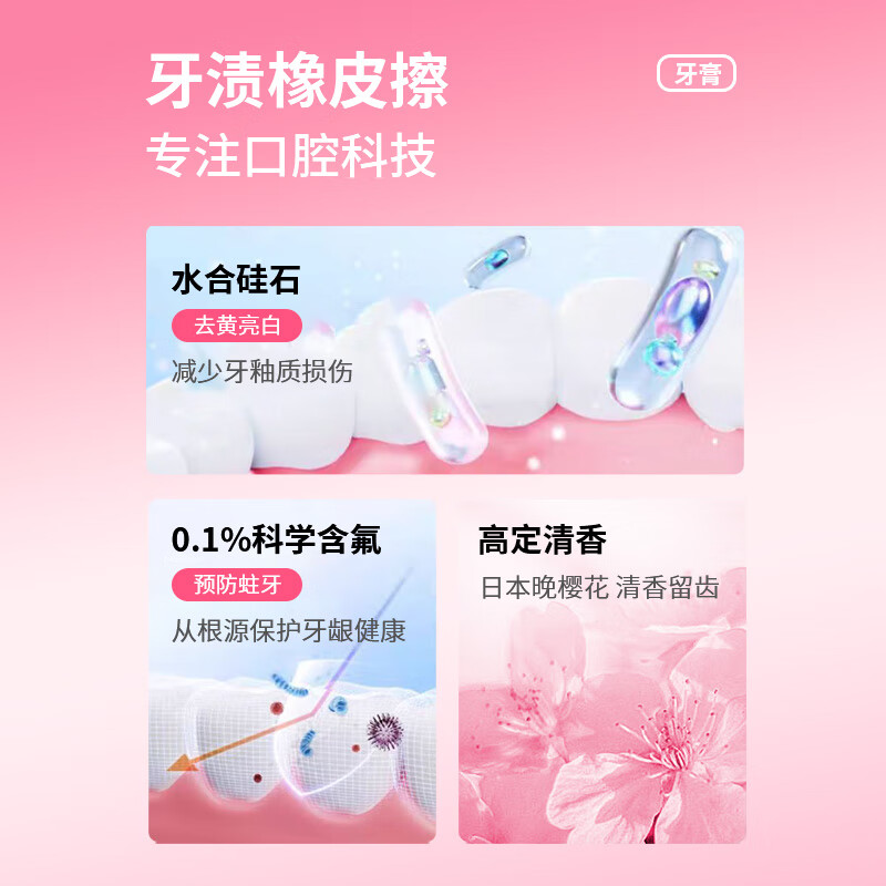 奥朴兰诗ORIPURUS 樱花亮白护龈牙膏150g高清大图