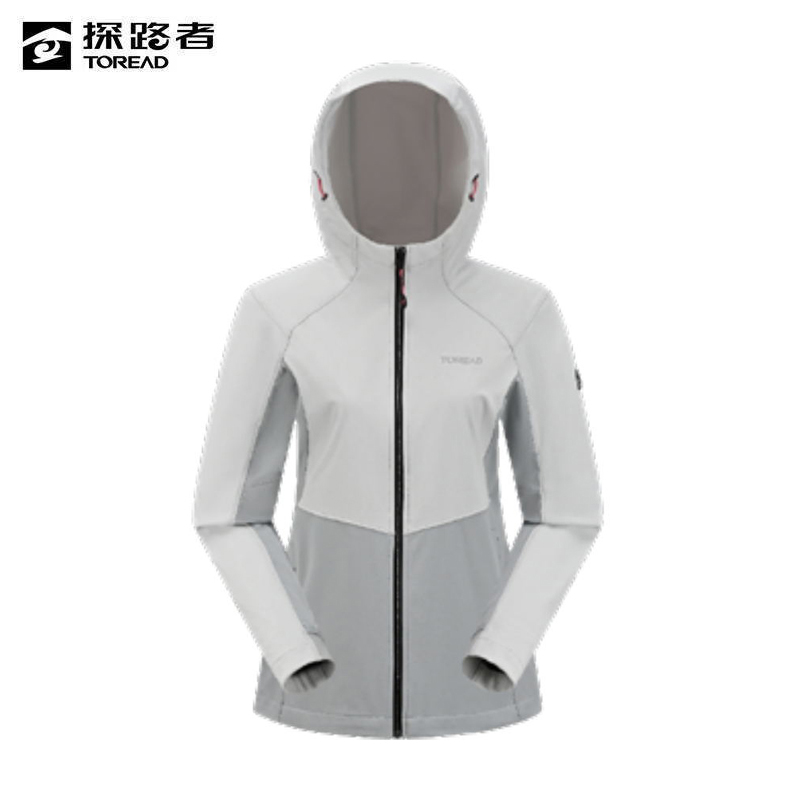 探路者 女式连帽软壳外套 TAEEAM82008/件高清大图