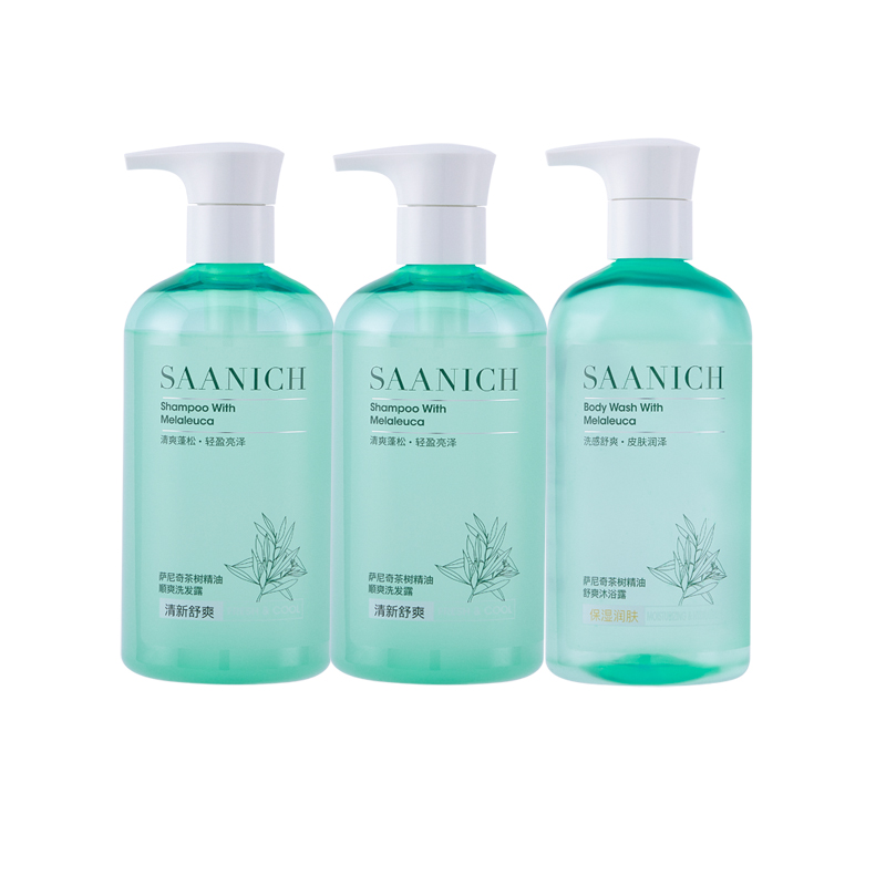 萨尼奇茶树精油沐浴3件套装 洗发露400g*2瓶+沐浴露400g