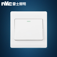 雷士照明NVC 开关插座面板家用一开双控5孔二三插暗装墙壁开关电源86型