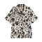 印染衬衣女2022夏季新款短袖豹纹印花衬衫女
