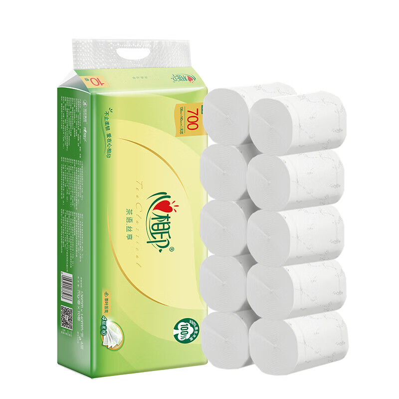 心相印 无芯卷纸卫生纸 4层 70g/卷*10卷 RW710