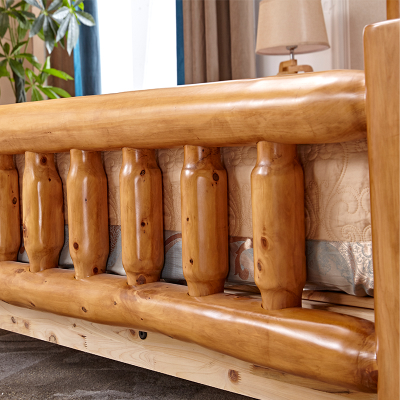 木原木床纯柏木床闪电客18米15米硬板床全木床名宿家具