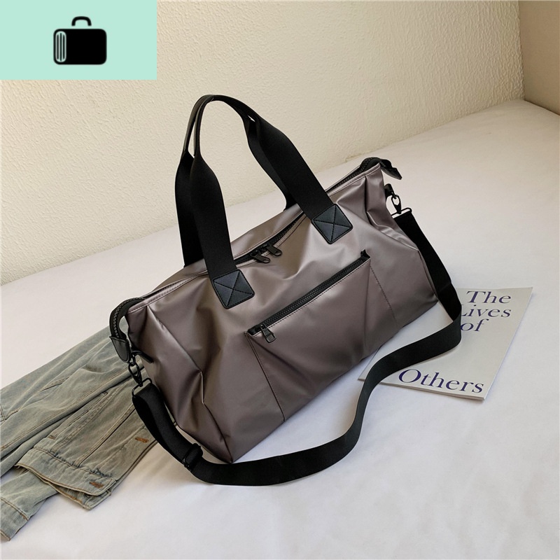 2020新款大容量短途出差旅行包潮男女手提运动健身包行李包NEW LAKE 金属粉大