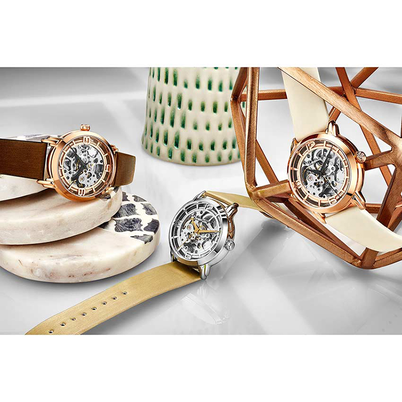 stuhrling施图灵手表原装进口3982自动机械手表40毫米女士商务镂空