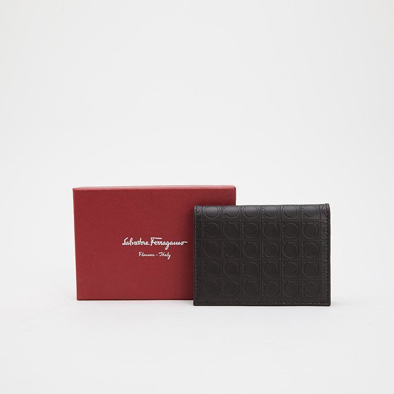 Salvatore Ferragamo 菲拉格慕 男士牛皮钱夹钱包 深咖色 669410 0536824